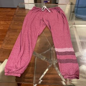 Pink Victoria Secrets pink gray cotton joggers petite small